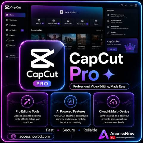 Capcut Pro Subscription Price in Bangladesh — AI & Education available in Bangladesh