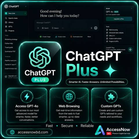 Ch@tGPT Plus Subscription Price in Bangladesh — AI & Education available in Bangladesh