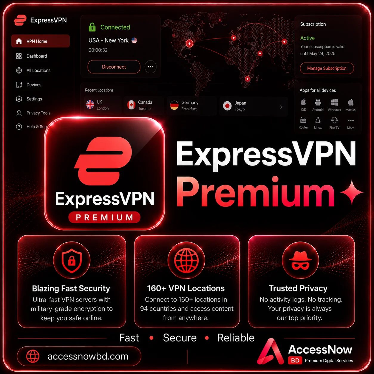 Expre★VPN Premium Subscription Price in Bangladesh
