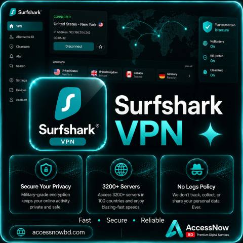 Surfsh@rk VPN Subscription Price in Bangladesh — VPN & Security available in Bangladesh